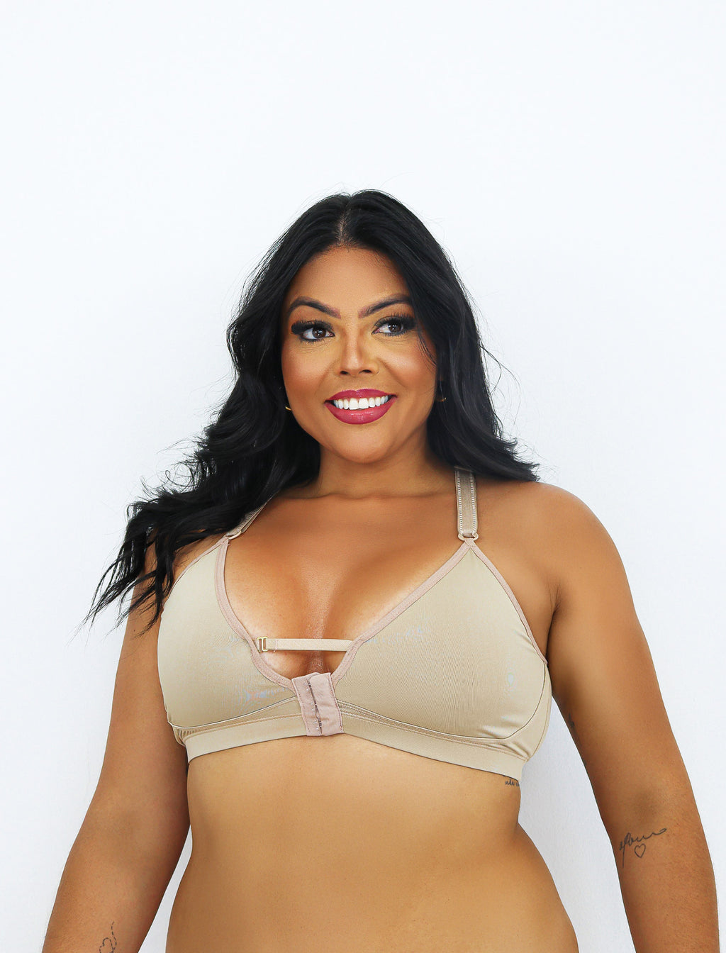 Soutien Reforçado Plus Size sem Bojo em azul-Marinho – Doce Malícia