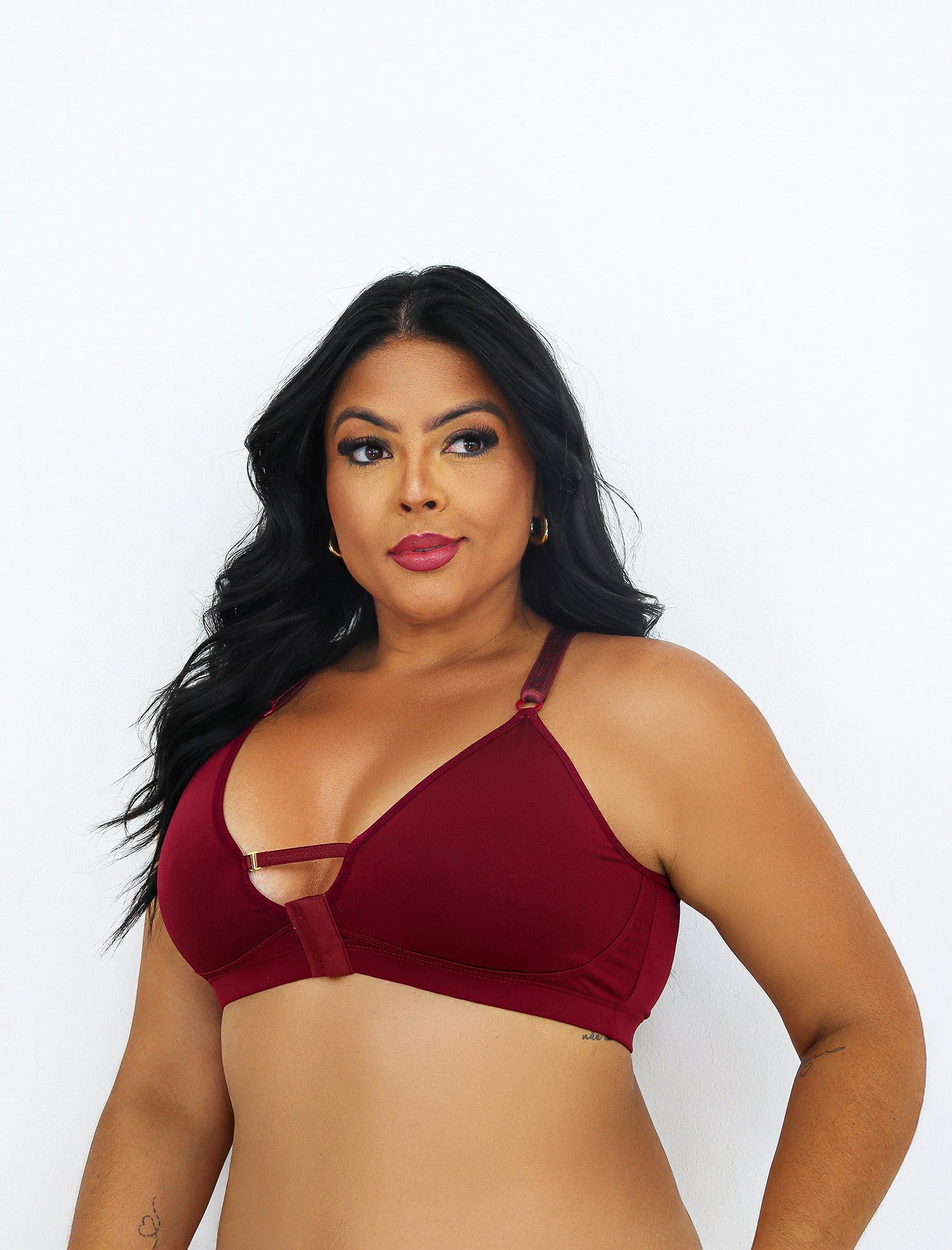 Soutien Reforçado Plus Size sem Bojo em azul-Marinho – Doce Malícia
