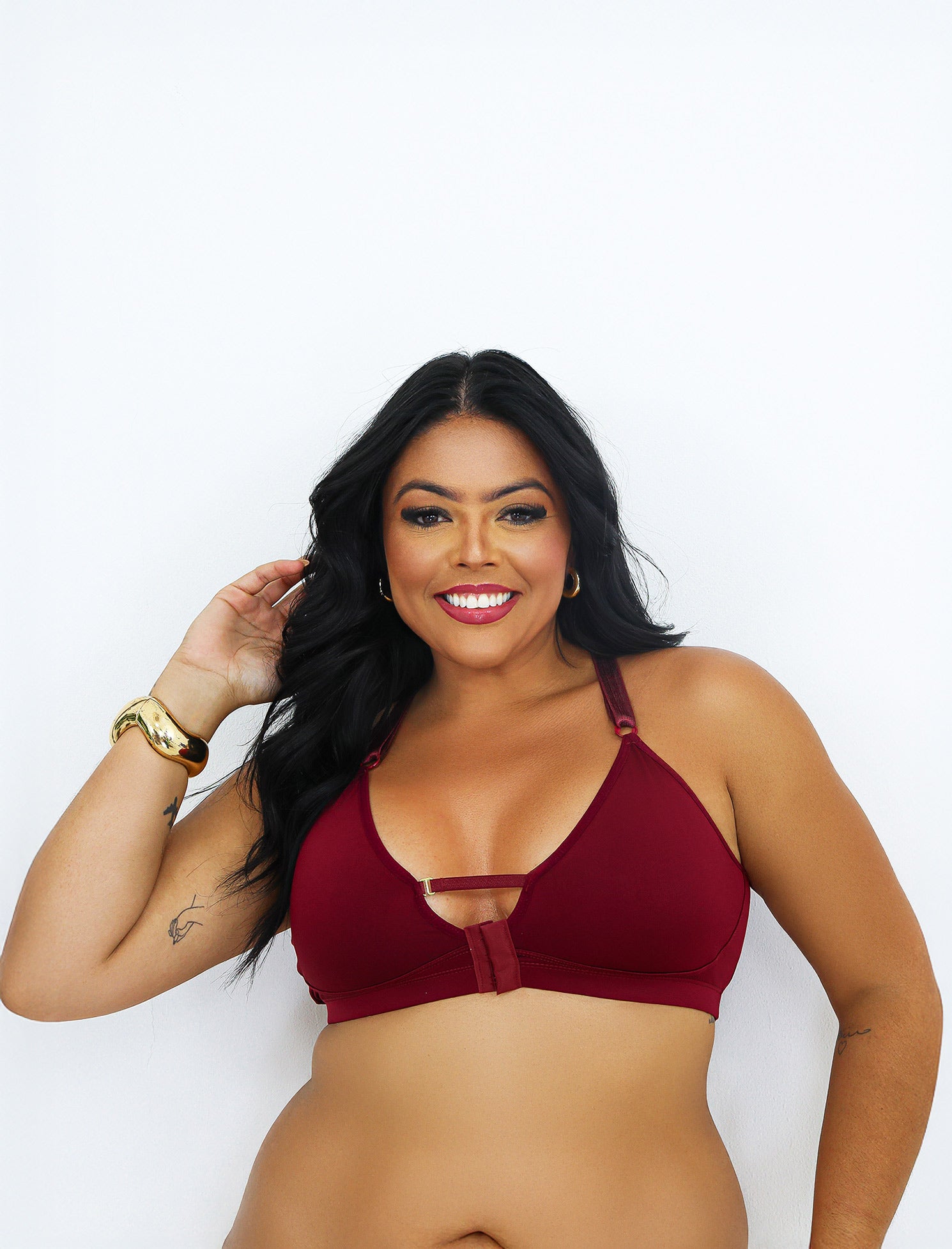 Soutien Reforçado Plus Size sem Bojo em azul-Marinho – Doce Malícia
