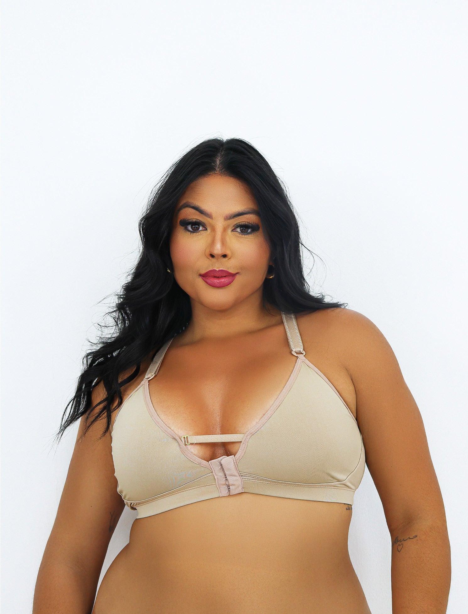 Soutien Reforçado Plus Size sem Bojo em azul-Marinho – Doce Malícia
