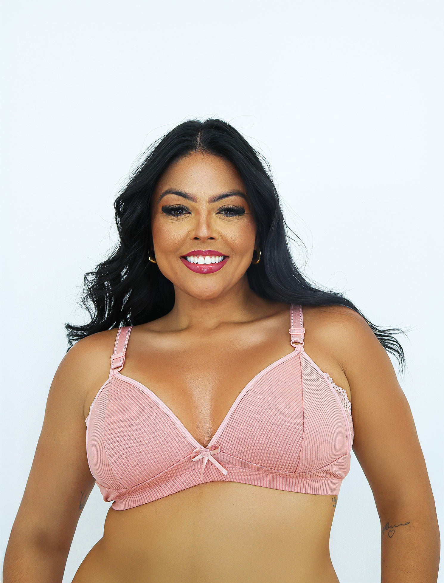 Soutien Reforçado Plus Size Canelado em azul-Marinho – Doce Malícia