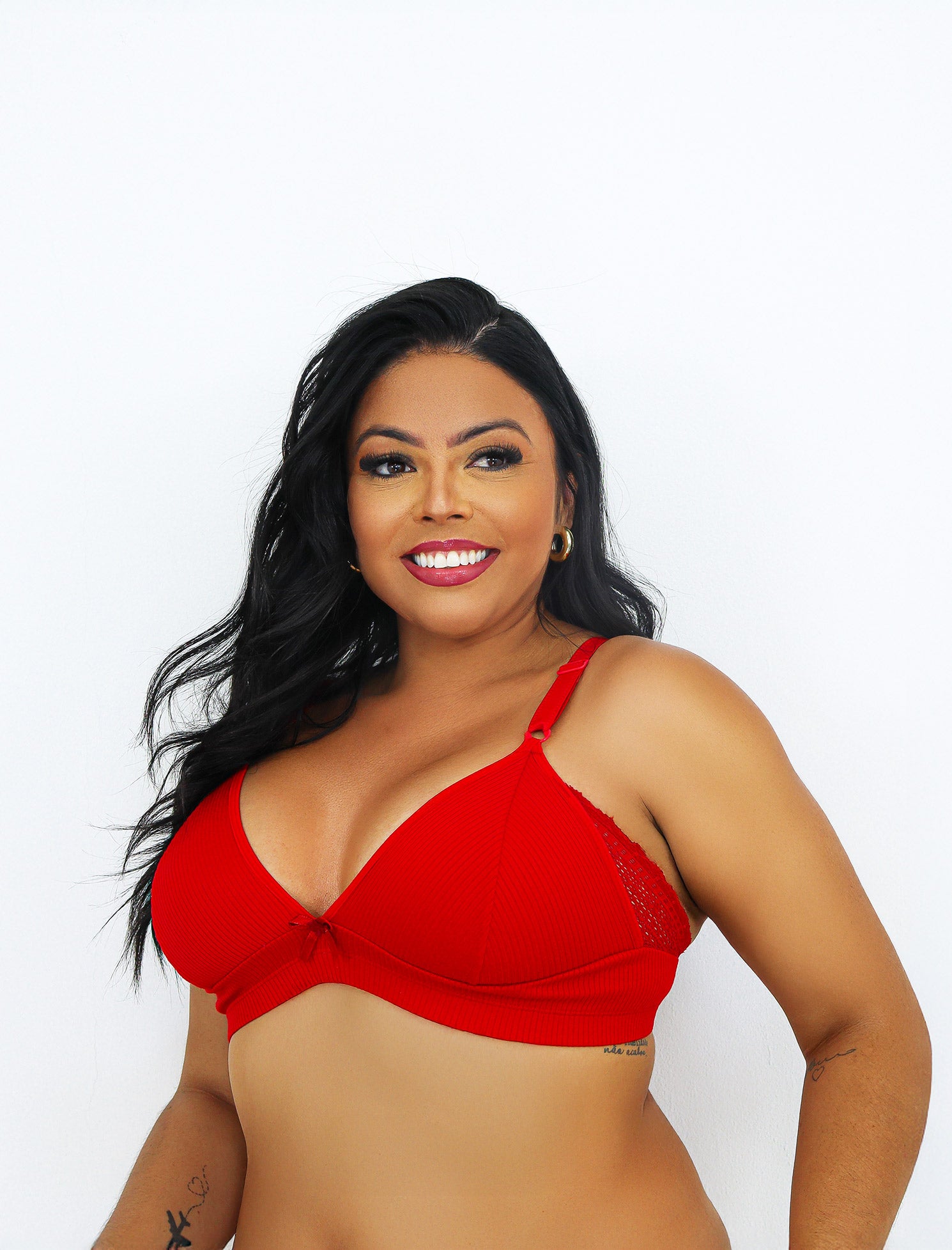Soutien Reforçado Plus Size Canelado em azul-Marinho – Doce Malícia