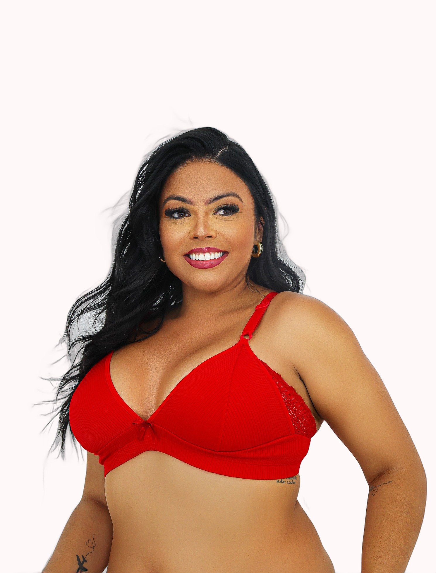 Soutien Reforçado Plus Size Canelado com Renda – Doce Malícia
