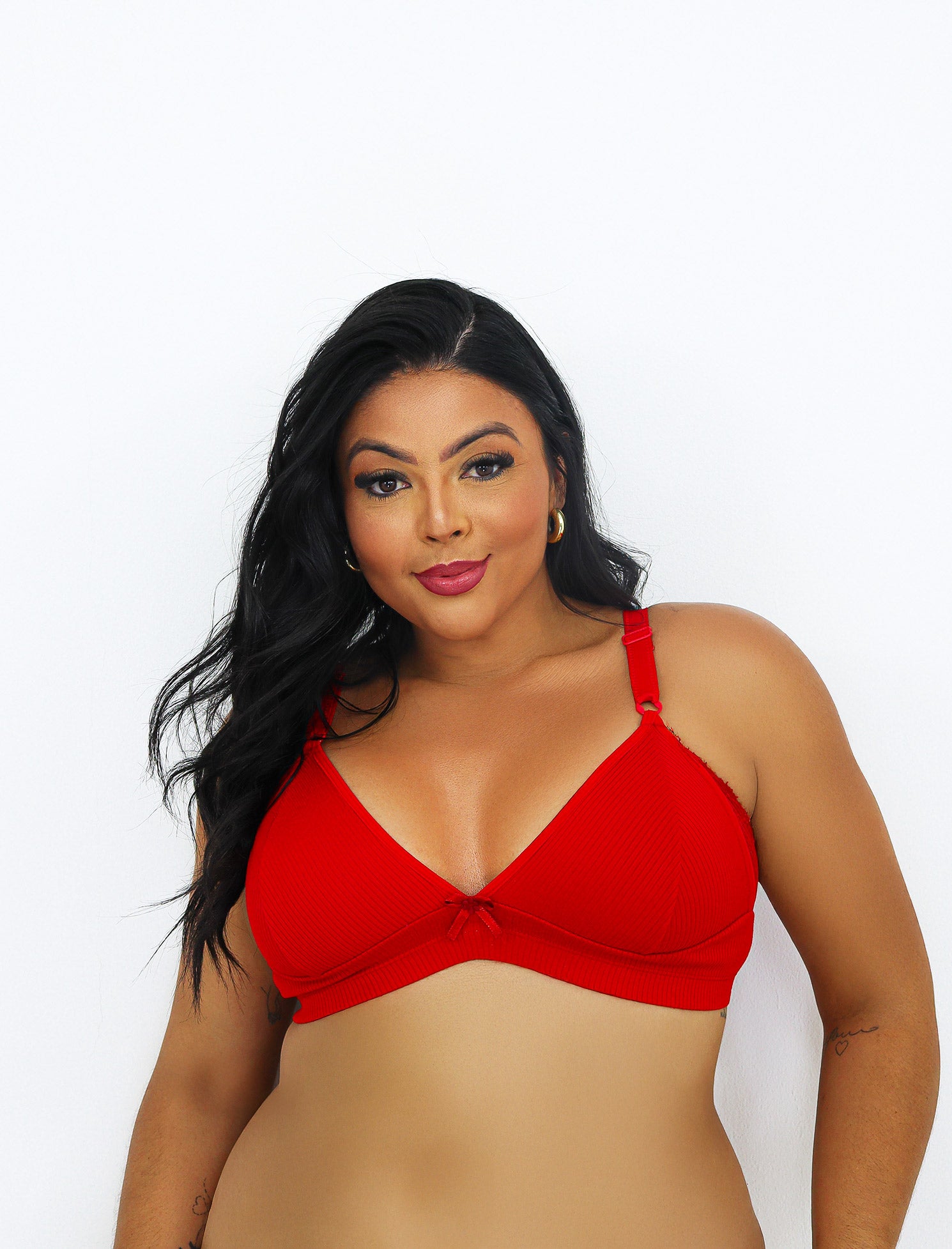 Soutien Reforçado Plus Size Canelado em azul-Marinho – Doce Malícia