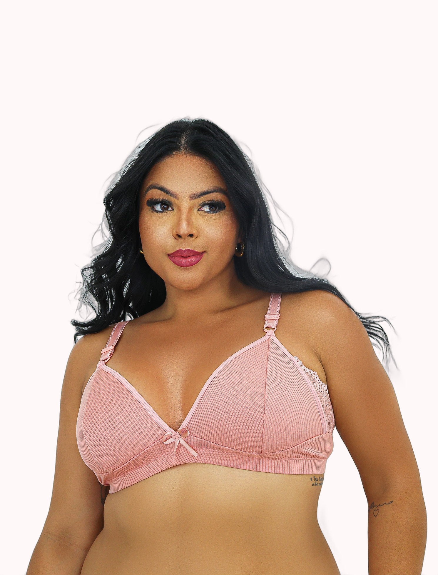 Soutien Reforçado Plus Size Canelado com Renda – Doce Malícia