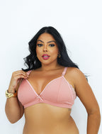 Soutien Reforçado Plus Size Canelado em azul-Marinho – Doce Malícia
