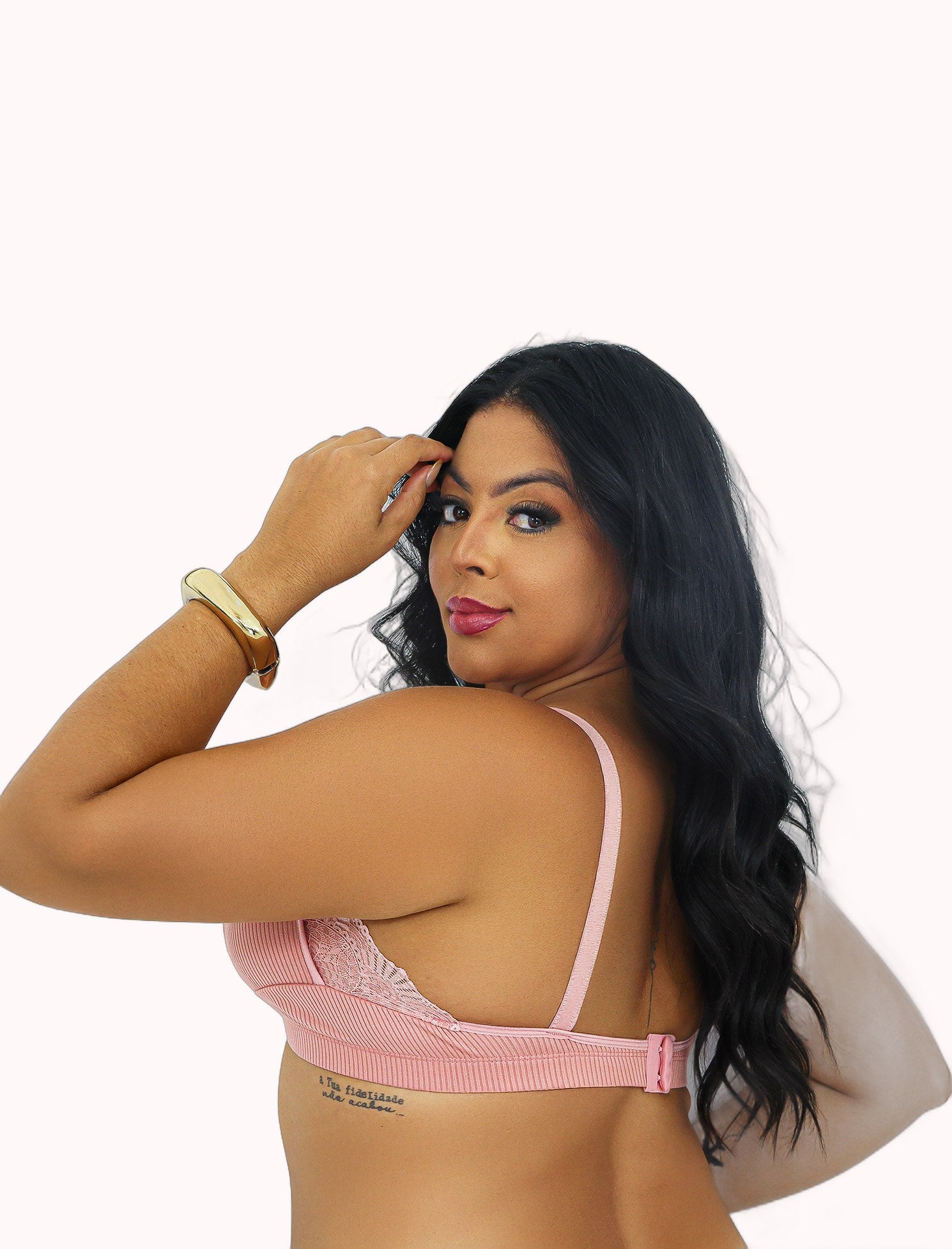 Soutien Reforçado Plus Size Canelado com Renda – Doce Malícia