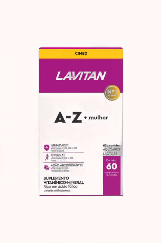 Suplemento Vitamínico LAVITAN A-Z Mulher – 60 Comprimidos – Doce Malícia