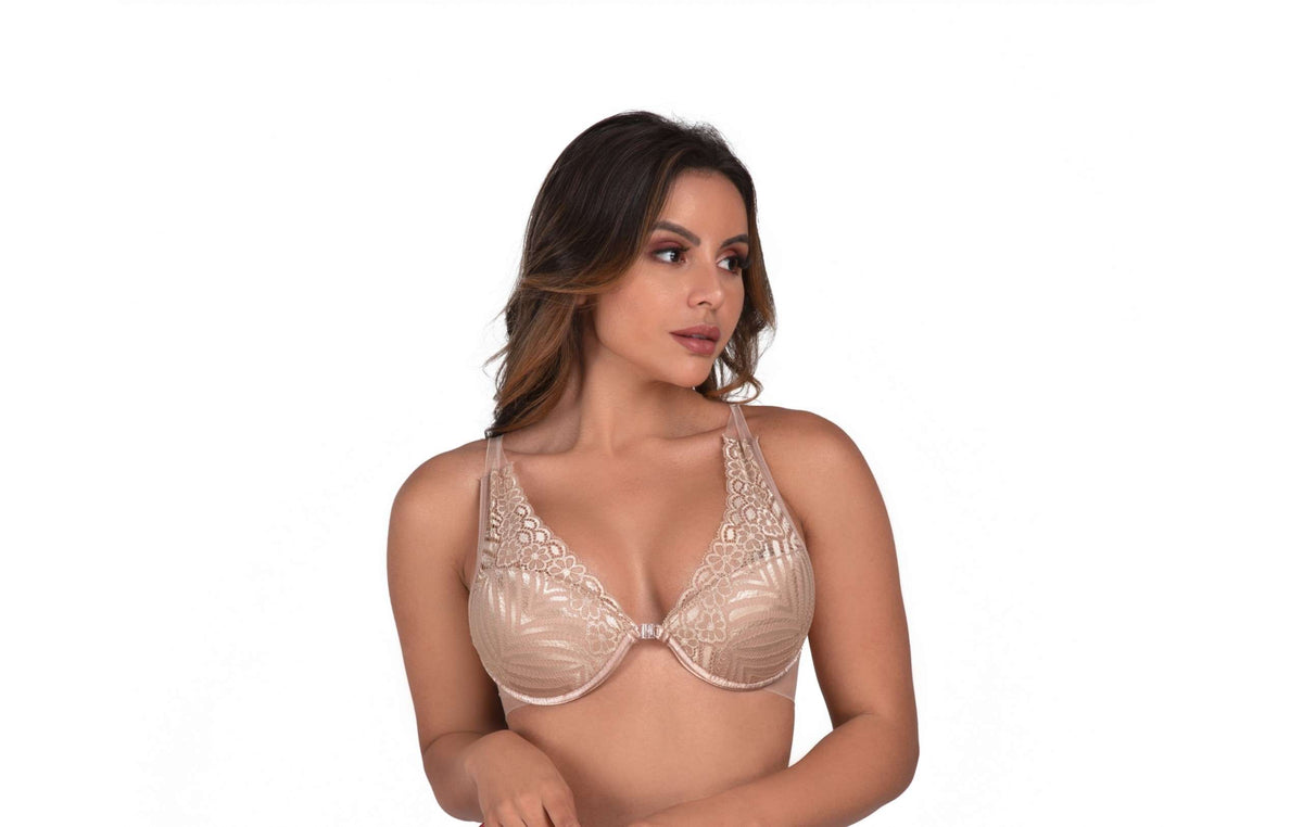 Sutiã com tule e costa invisível em cores sortidas – Doce Malícia
