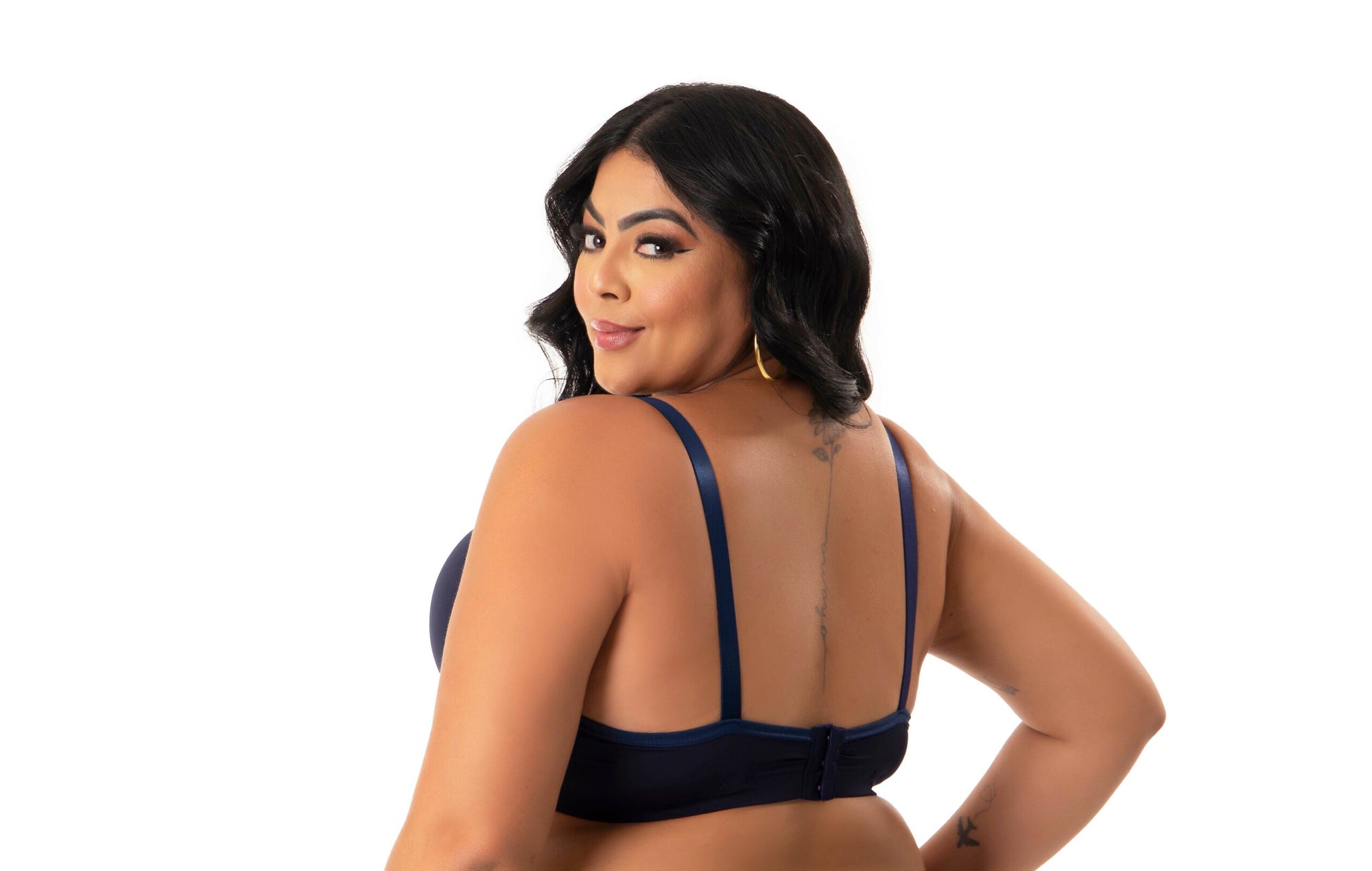Soutien com Reforço Plus Size em azul-Marinho – Doce Malícia