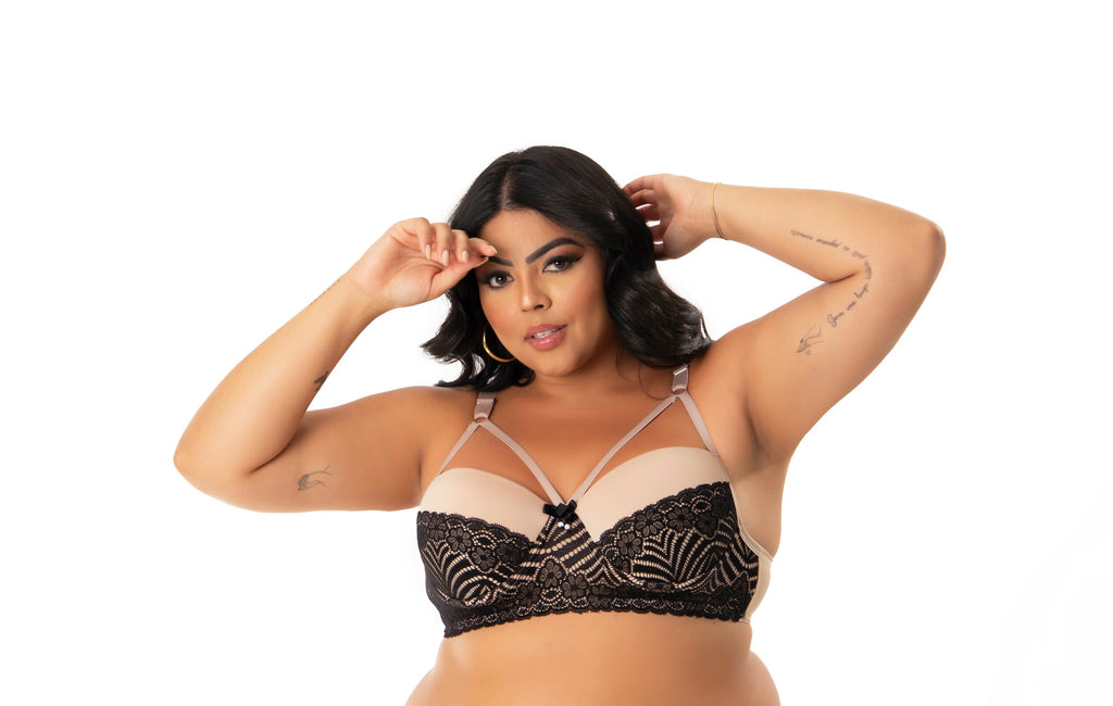 Soutien plus de bojo strappy em Branco – Doce Malícia
