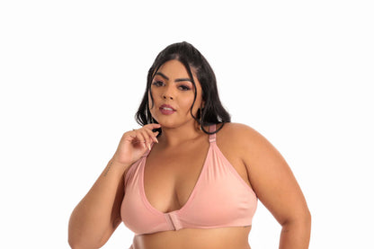 Sutiã Plus Size Fecho Frontal em azul-Marinho – Doce Malícia