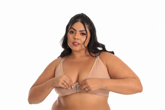 Sutiã Plus Size Fecho Frontal em azul-Marinho – Doce Malícia