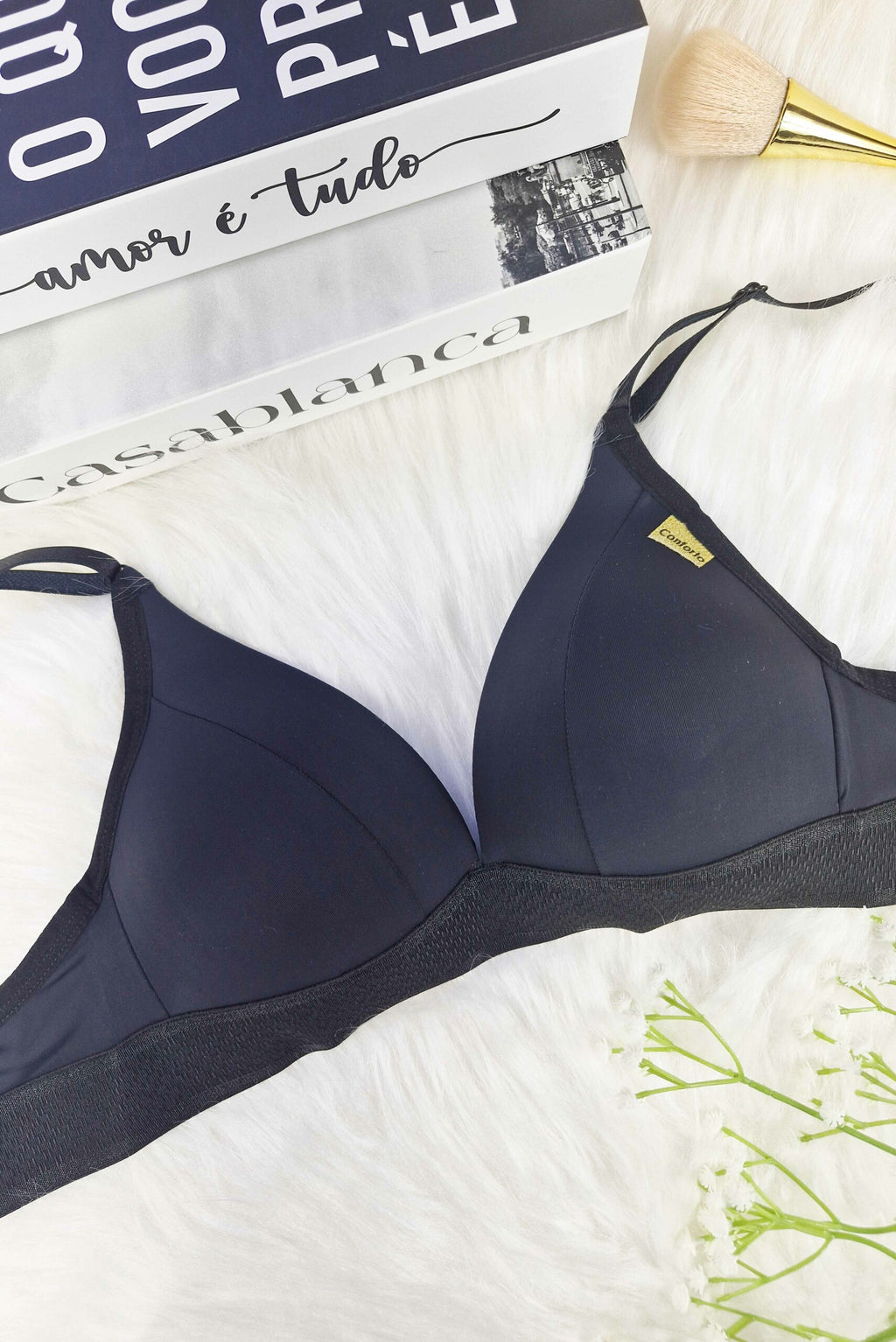 Soutien Push Up com Elástico Reforçado em Azul Royal – Doce Malícia