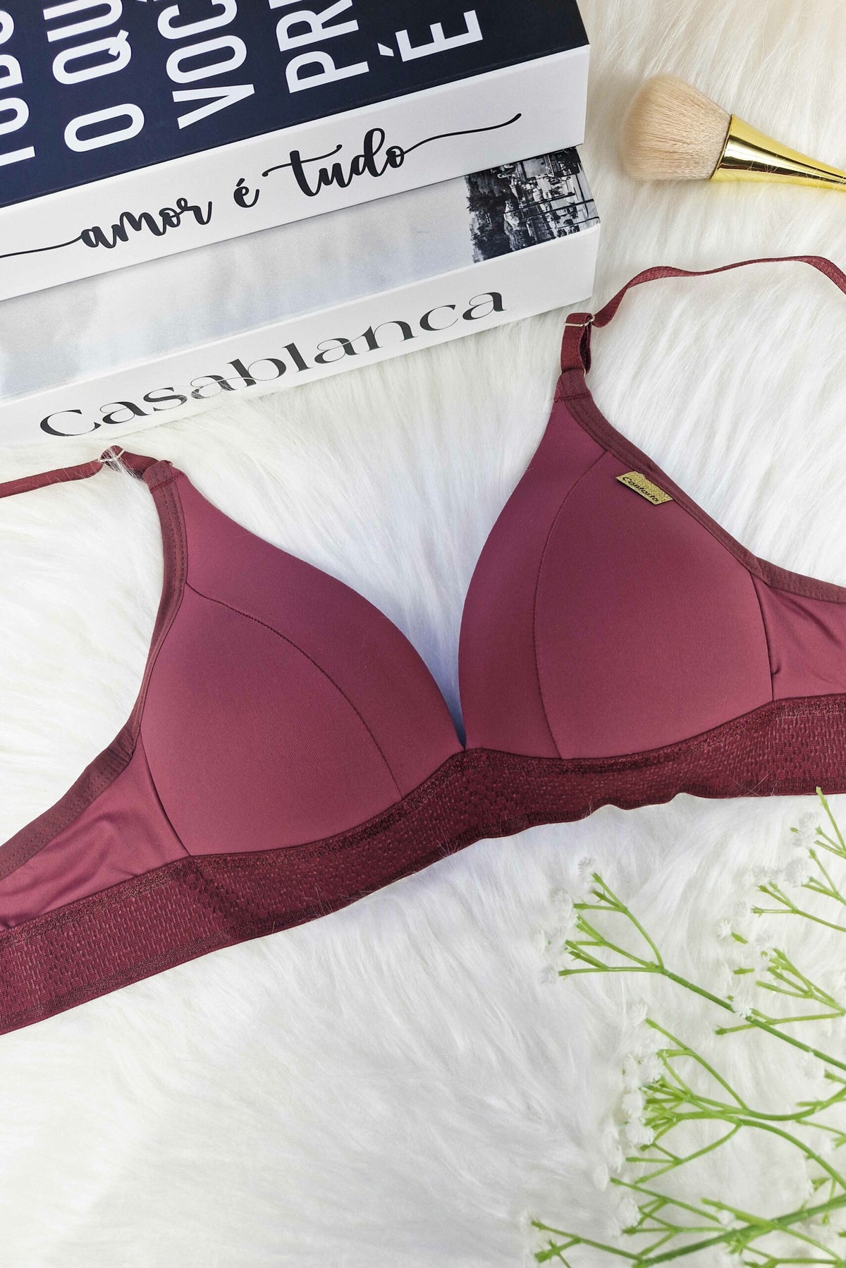 Soutien Push Up com Elástico Reforçado em Azul Royal – Doce Malícia