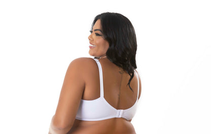 Sutiã reforçado de cotton sem bojo em Branco – Doce Malícia