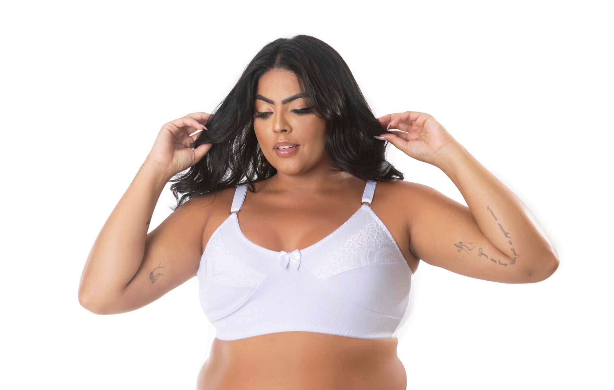 Sutiã reforçado de cotton sem bojo em Branco – Doce Malícia
