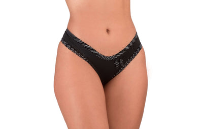 Tanga em viés com poá em Branco – Doce Malícia