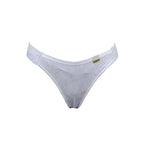 Tanga com tecido brilhoso em azul-Marinho – Doce Malícia