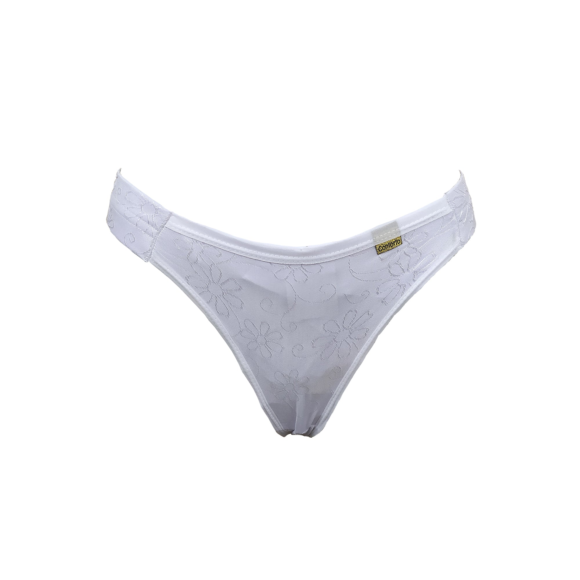 Tanga com tecido brilhoso em azul-Marinho – Doce Malícia