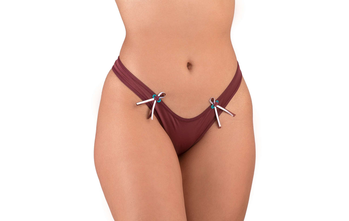 Tanga estilo sensual em azul – Doce Malícia