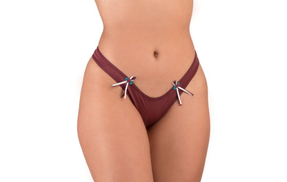 Tanga estilo sensual em azul – Doce Malícia
