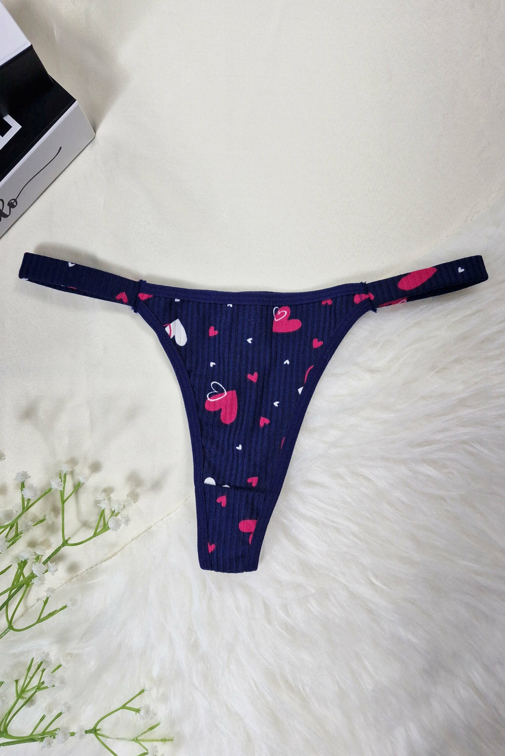 Tanga Biquíni Fio Duplo com em azul-Marinho – Doce Malícia