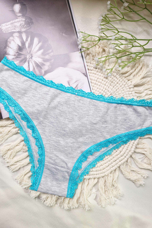 Tanga de Algodão Mesclado com Rendinha em Branco – Doce Malícia