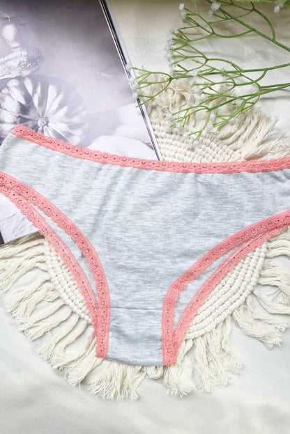 Tanga de Algodão Mesclado com Rendinha em Branco – Doce Malícia