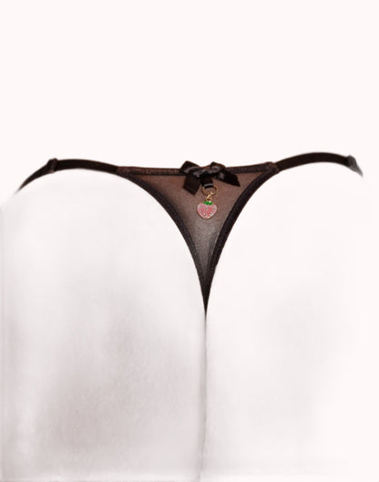 Tanga de Renda Sexy com Detalhe Moranguinho – Doce Malícia