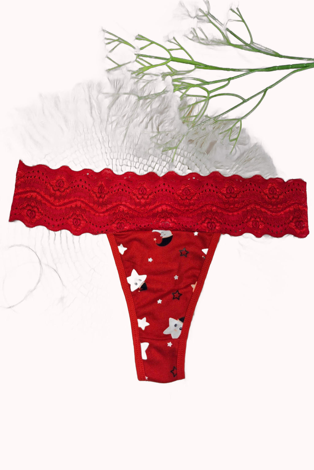 Tanga em Suede Estampado com Renda – Doce Malícia