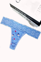 Tanga em Suede Estampado com Renda – Doce Malícia