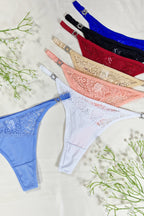 Tanga Fio Dental com Biju em azul – Doce Malícia