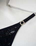 Tanga Fio Dental com Biju em azul – Doce Malícia