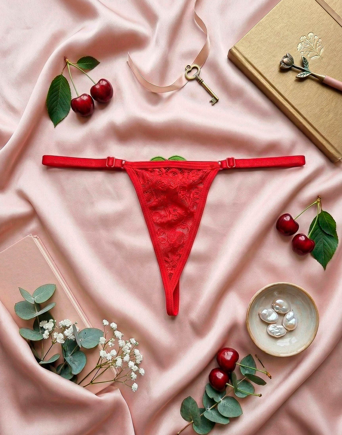 Tanga Fio Sensual de Renda em Branco – Doce Malícia