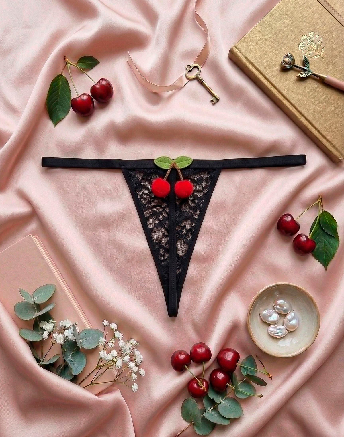 Tanga Fio Sensual de Renda em Branco – Doce Malícia