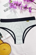 Tanga Mescla Canelada com Elástico em azul – Doce Malícia
