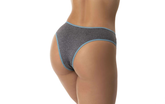 Tanga Mescla com Renda e em azul-Marinho – Doce Malícia