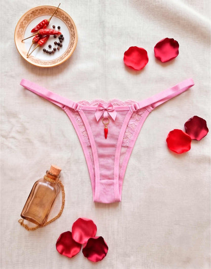Tanga de Renda Sexy com em Branco – Doce Malícia