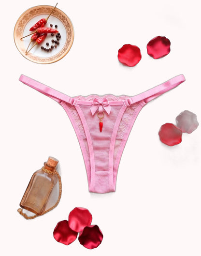 Tanga de Renda Sexy com Detalhe Pimentinha – Doce Malícia