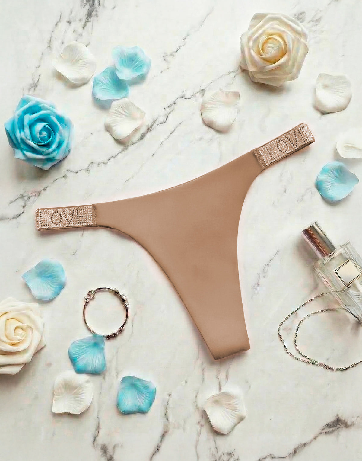 Tanga Sem Costura Fio Dental em Rosa claro – Doce Malícia
