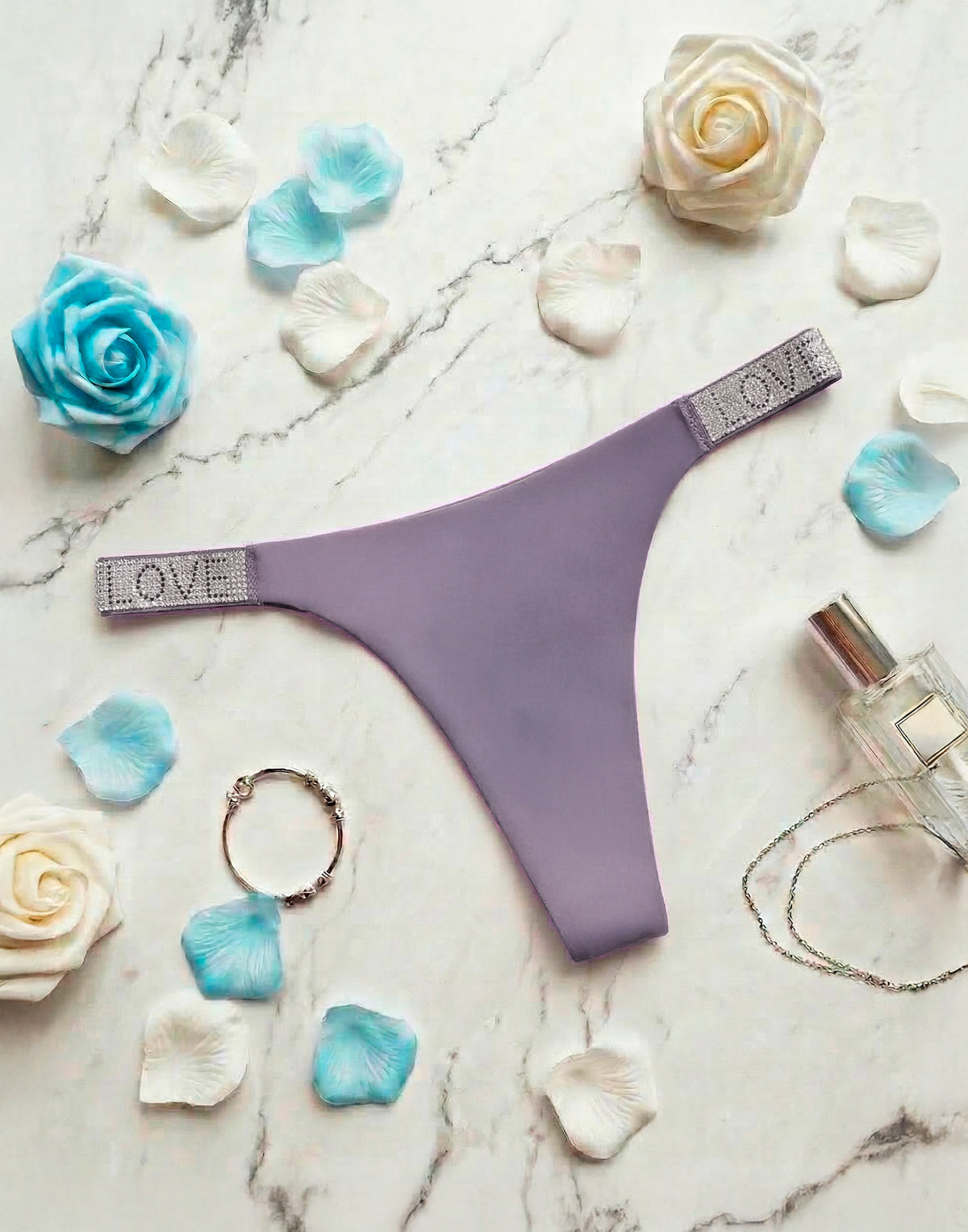 Tanga Sem Costura Fio Dental em Rosa claro – Doce Malícia