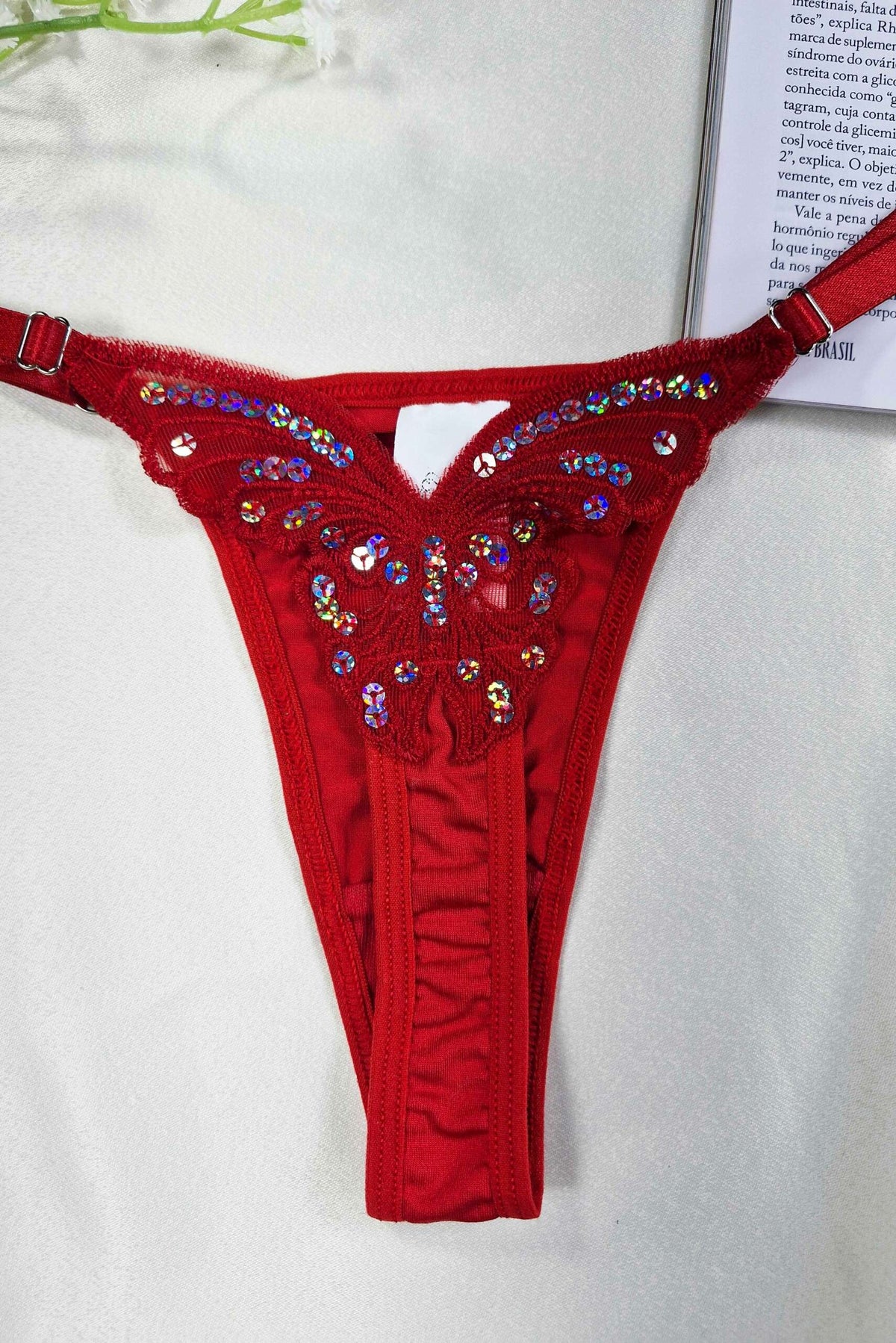 Tanga String Borboleta em Branco – Doce Malícia