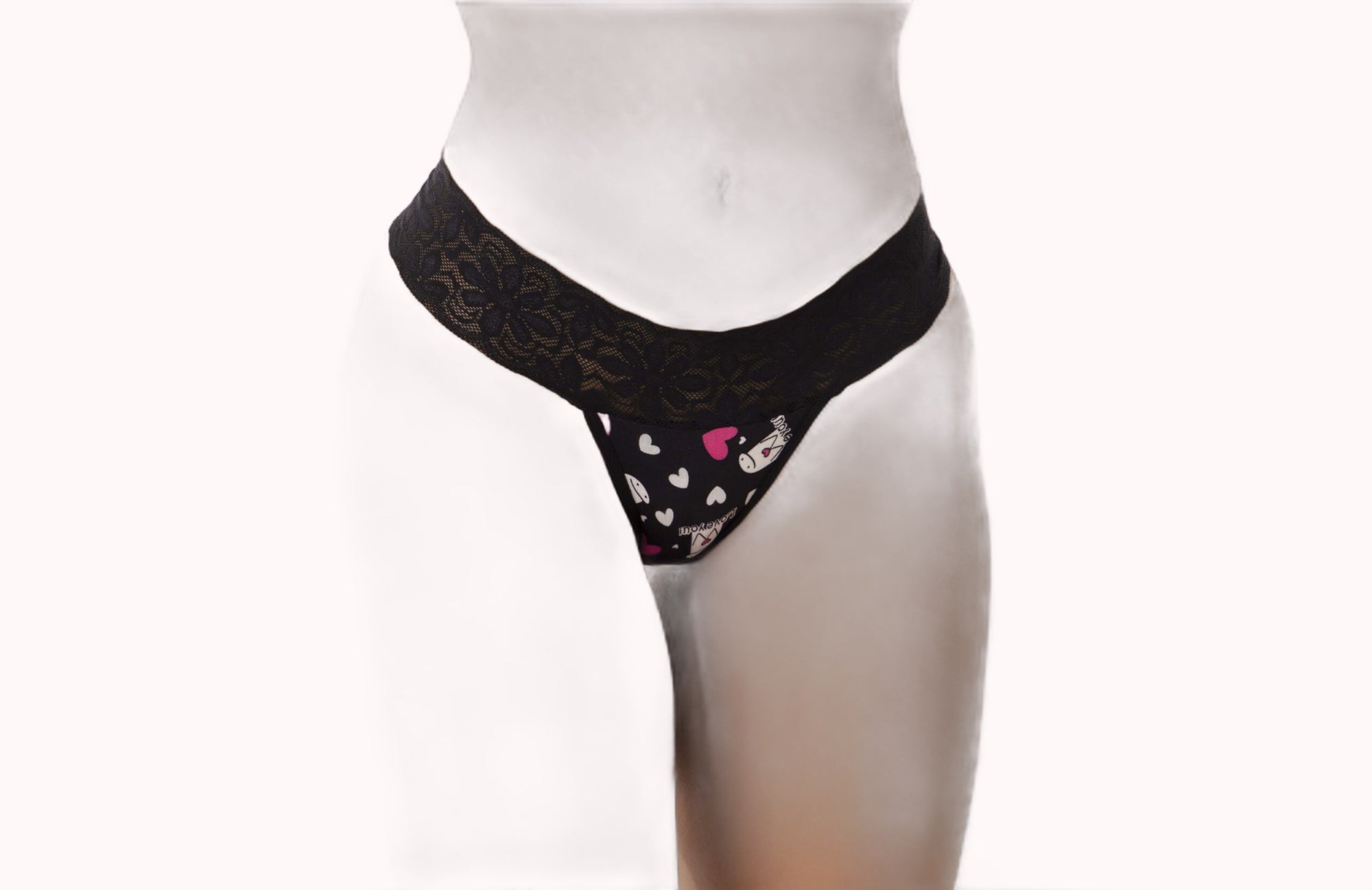 Tanga em Suede Estampado com Renda – Doce Malícia