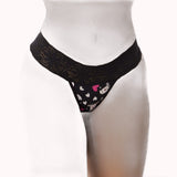 Tanga em Suede Estampado com Renda – Doce Malícia