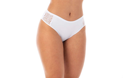 Tangão em microfibra e renda em Branco – Doce Malícia