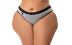 Tangão Plus Size com detalhe em Branco – Doce Malícia
