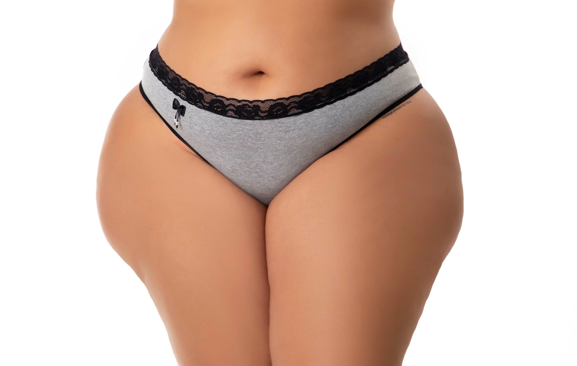 Tangão Plus Size com detalhe em Branco – Doce Malícia