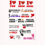 Cartela Tatuagem Temporária Sexy – I Love – Doce Malícia