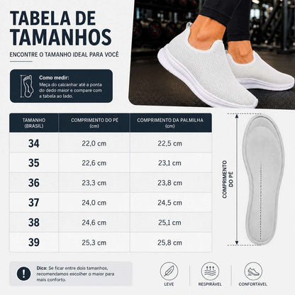 Tênis Feminino Slip On Meia Sem Cadarço – Doce Malícia